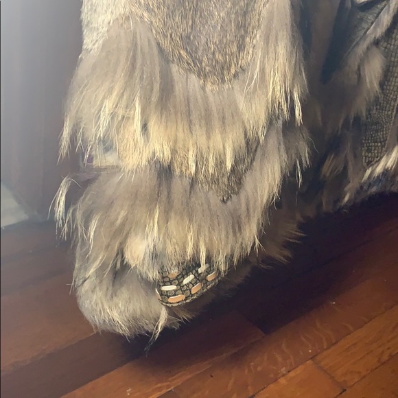 Fur Brown Multi Belted Short Coat - Picture 6 of 13